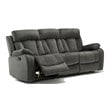 Titan Furnishings Transitional Microfiber Fabric Sofa in Gray