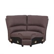 Titan Furnishings Transitional Chanille Fabric Sectional in Brown