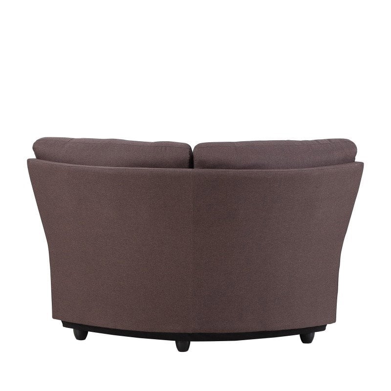 Titan Furnishings Transitional Chanille Fabric Sectional in Brown