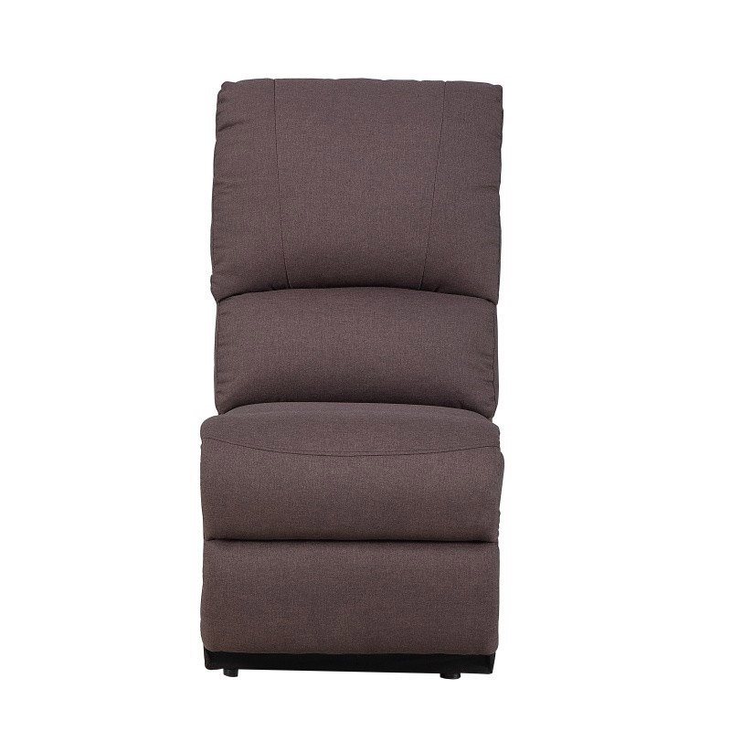 Titan Furnishings Transitional Chanille Fabric Sectional in Brown