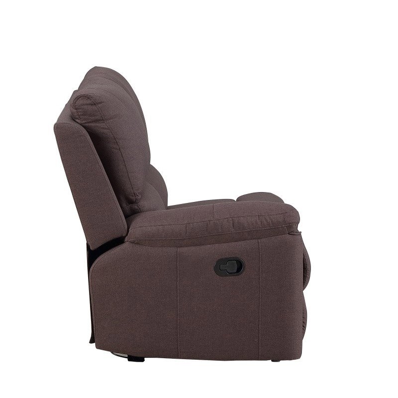 Titan Furnishings Transitional Chanille Fabric Sectional in Brown