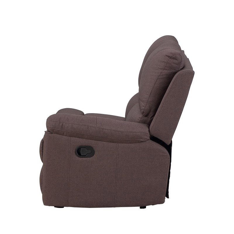 Titan Furnishings Transitional Chanille Fabric Sectional in Brown