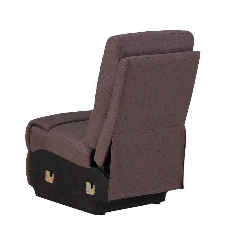 Titan Furnishings Transitional Chanille Fabric Sectional in Brown