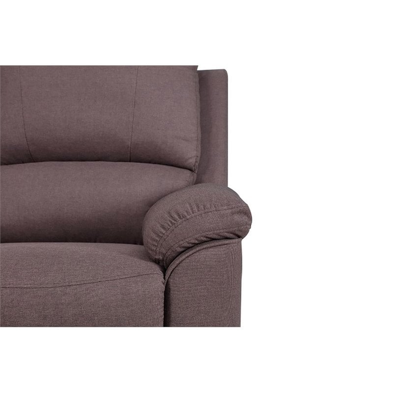 Titan Furnishings Transitional Chanille Fabric Sectional in Brown
