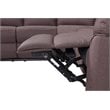 Titan Furnishings Transitional Chanille Fabric Sectional in Brown