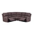 Titan Furnishings Transitional Chanille Fabric Sectional in Brown