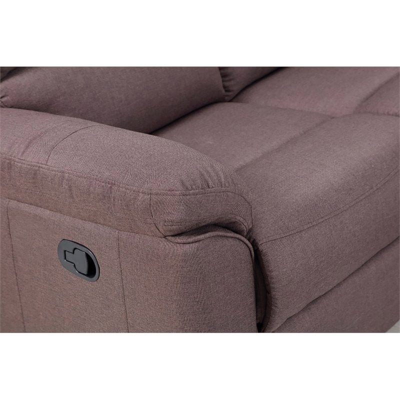 Titan Furnishings Transitional Chanille Fabric Sectional in Brown
