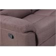 Titan Furnishings Transitional Chanille Fabric Sectional in Brown