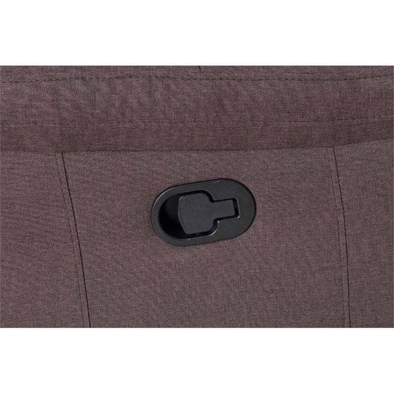 Titan Furnishings Transitional Chanille Fabric Sectional in Brown