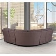 Titan Furnishings Transitional Chanille Fabric Sectional in Brown