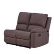 Titan Furnishings Transitional Chanille Fabric Sectional in Brown