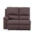 Titan Furnishings Transitional Chanille Fabric Sectional in Brown