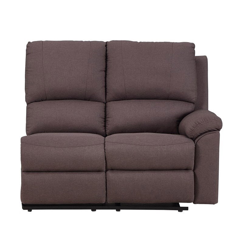 Titan Furnishings Transitional Chanille Fabric Sectional in Brown