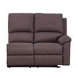 Titan Furnishings Transitional Chanille Fabric Sectional in Brown