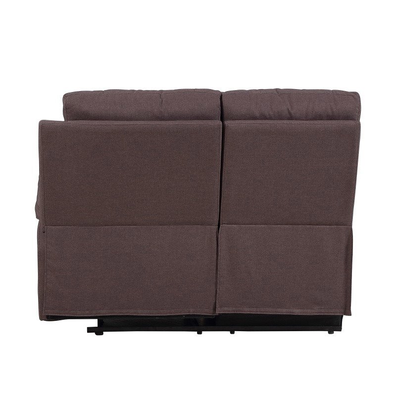 Titan Furnishings Transitional Chanille Fabric Sectional in Brown