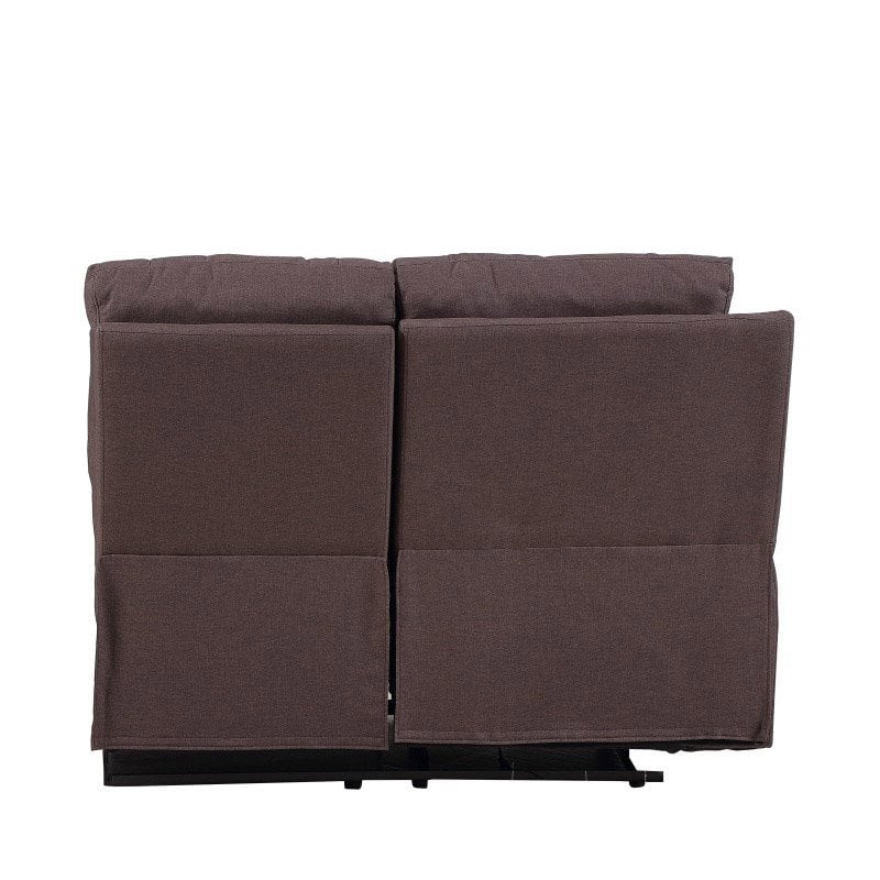 Titan Furnishings Transitional Chanille Fabric Sectional in Brown
