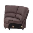 Titan Furnishings Transitional Chanille Fabric Sectional in Brown