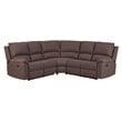 Titan Furnishings Transitional Chanille Fabric Sectional in Brown