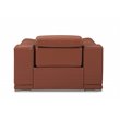 Titan Furnishings Genuine Leather Power Reclining Sofa Set in Camel Brown