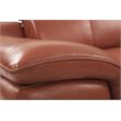 Titan Furnishings Genuine Leather Power Reclining Sofa Set in Camel Brown