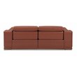 Titan Furnishings Genuine Leather Power Reclining Sofa Set in Camel Brown