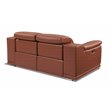 Titan Furnishings Genuine Leather Power Reclining Sofa Set in Camel Brown