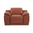 Titan Furnishings Genuine Leather Power Reclining Sofa Set in Camel Brown