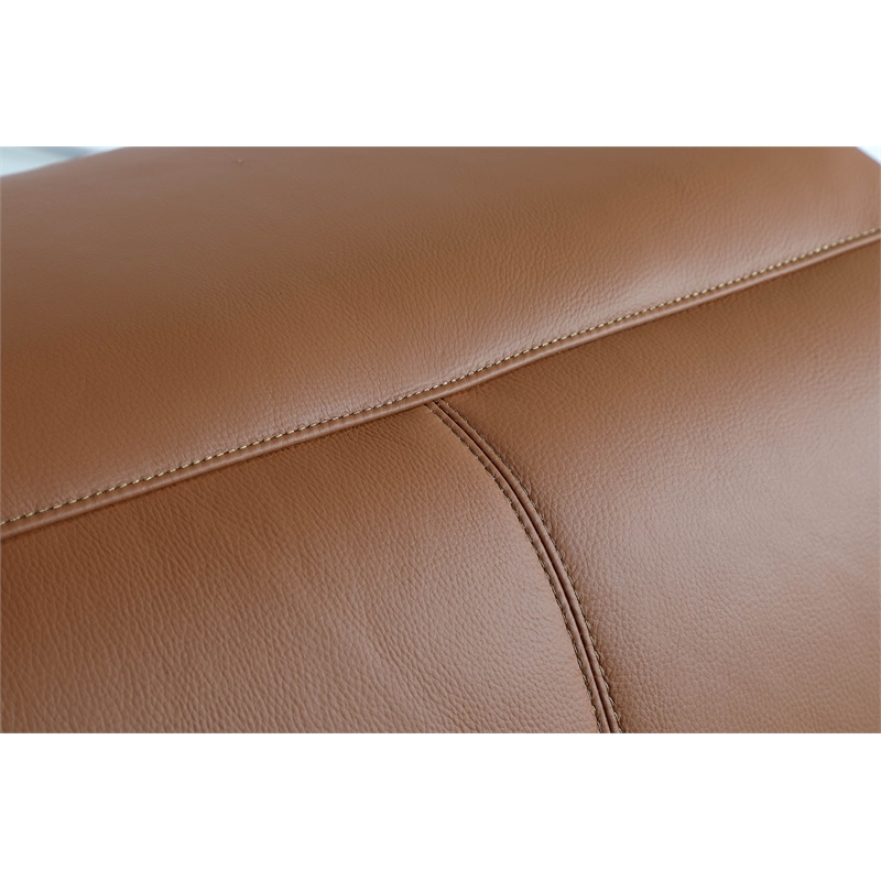 Titan Furnishings 6-Piece 1 Console 3-Power Reclining Leather Sectional in Brown