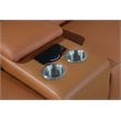 Titan Furnishings 8-Piece 2-Console 3-Power Reclining Leather Sectional in Brown