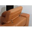 Titan Furnishings 7-Piece 1 Console 4-Power Reclining Leather Sectional in Brown