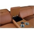 Titan Furnishings 8-Piece 2-Console 4-Power Reclining Leather Sectional in Brown
