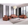 Titan Furnishings Genuine Italian Leather Power Reclining Chair in Camel Brown