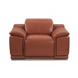 Titan Furnishings Genuine Italian Leather Power Reclining Chair in Camel Brown