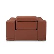 Titan Furnishings Genuine Italian Leather Power Reclining Chair in Camel Brown