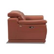 Titan Furnishings Genuine Italian Leather Power Reclining Chair in Camel Brown