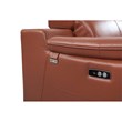 Titan Furnishings Genuine Italian Leather Power Reclining Chair in Camel Brown