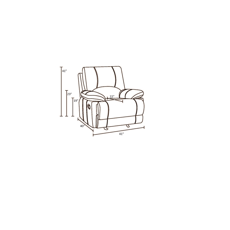 Titan Furnishings Transitional Faux Leather Upholstered Sofa Set in Brown