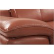 Titan Furnishings Genuine Italian Leather Power Reclining Loveseat in Brown