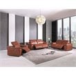 Titan Furnishings Genuine Italian Leather Power Reclining Sofa in Camel