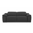 Titan Furnishings Genuine Leather Power Reclining Sofa Set in Dark Gray