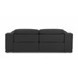 Titan Furnishings Genuine Leather Power Reclining Sofa Set in Dark Gray