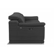 Titan Furnishings Genuine Leather Power Reclining Sofa Set in Dark Gray
