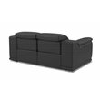 Titan Furnishings Genuine Leather Power Reclining Sofa Set in Dark Gray
