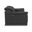 Titan Furnishings Genuine Leather Power Reclining Sofa Set in Dark Gray