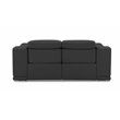 Titan Furnishings Genuine Leather Power Reclining Sofa Set in Dark Gray