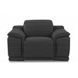 Titan Furnishings Genuine Italian Leather Power Reclining Chair in Dark Gray