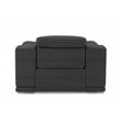 Titan Furnishings Genuine Italian Leather Power Reclining Chair in Dark Gray