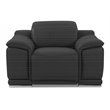 Titan Furnishings Genuine Italian Leather Power Reclining Chair in Dark Gray