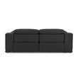 Titan Furnishings Genuine Italian Leather Power Reclining Sofa in Dark Gray