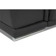 Titan Furnishings Genuine Italian Leather Power Reclining Sofa in Dark Gray